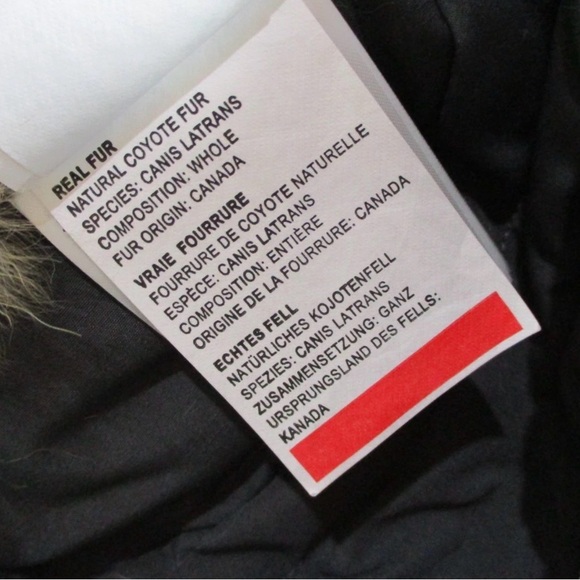 Canada Goose Aviator Hat Cap Graphite Gray Real Coyote Fur Trapper Ear Flaps NEW - Picture 7 of 8